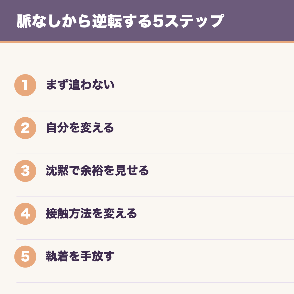脈なしから逆転する5ステップ