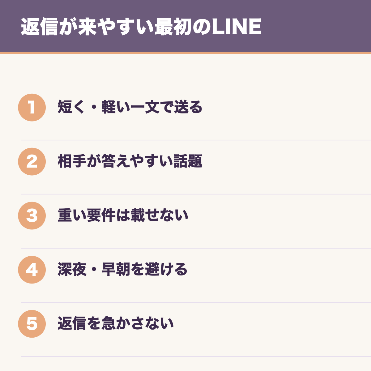 返信が来やすい最初のLINE